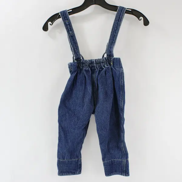 Vintage Tot Trends Cheer-Themed Denim Overalls Toddler Size 2T