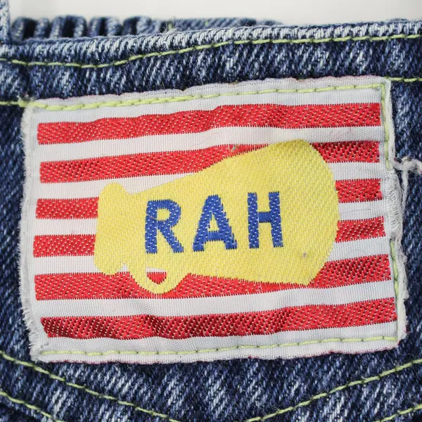 Vintage Tot Trends Cheer-Themed Denim Overalls Toddler Size 2T