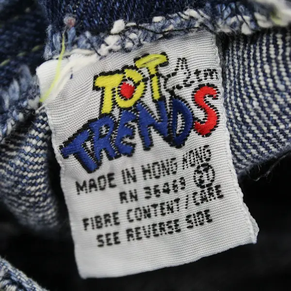 Vintage Tot Trends Cheer-Themed Denim Overalls Toddler Size 2T