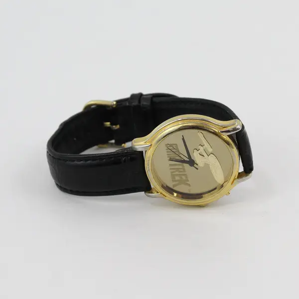 Vintage 1997 Paramount Pictures Star Trek Valdawn Men's Quartz Gold Tone Watch