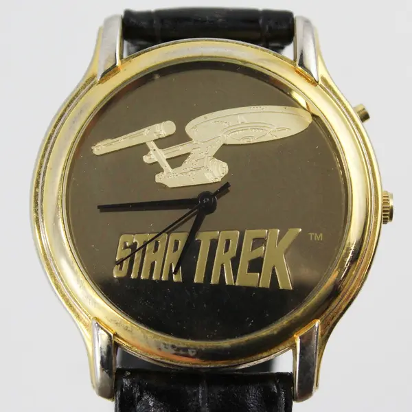 Vintage 1997 Paramount Pictures Star Trek Valdawn Men's Quartz Gold Tone Watch