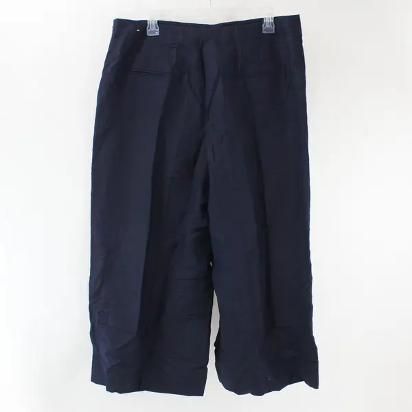 Ann Taylor Button Accent Navy Blue Culottes Women's Size 14 