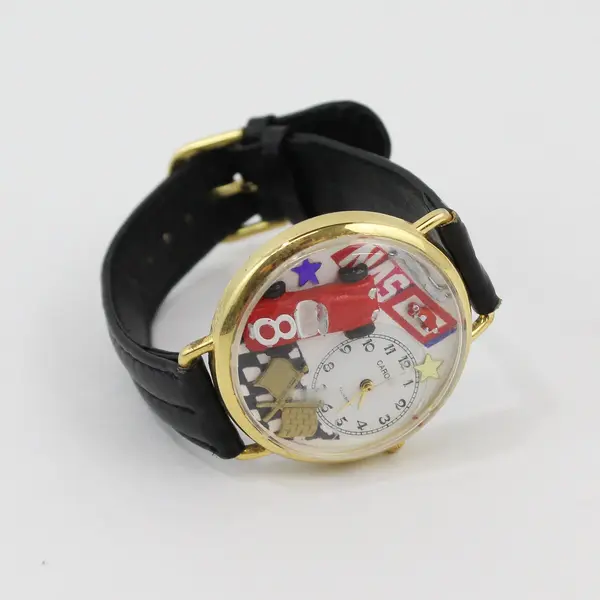 CAROLE Men's 3-D NASCAR Novelty Quartz Wristwatch