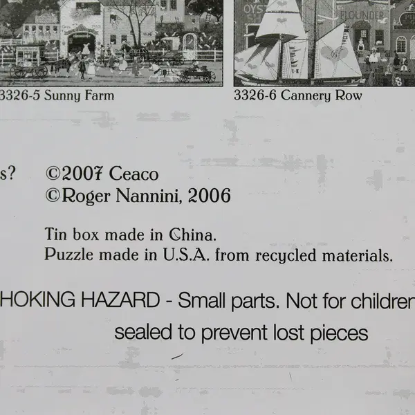 Ceaco Roger Nannini Silver Dollar City Jigsaw Puzzle 1000pc CollTin 2007 3326-2