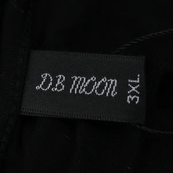 DB Moon Black Long Sleeve Midi Dress Women 3XL Plus Solid