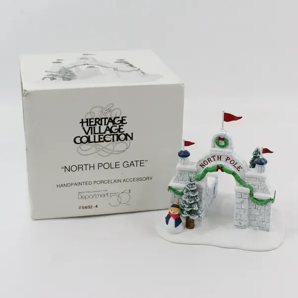 1993 Dept 56 Heritage Village North Pole Gate 56324