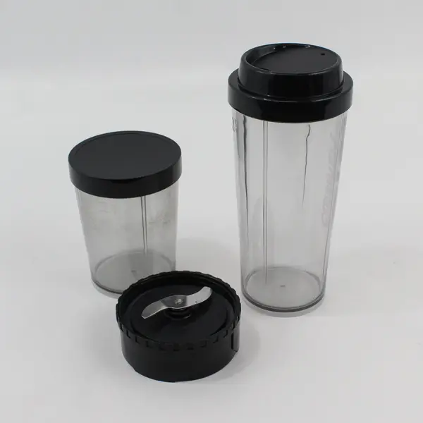 Lot of 2 Cuisinart CPB-300 Blender Cups with Lids and Blade
