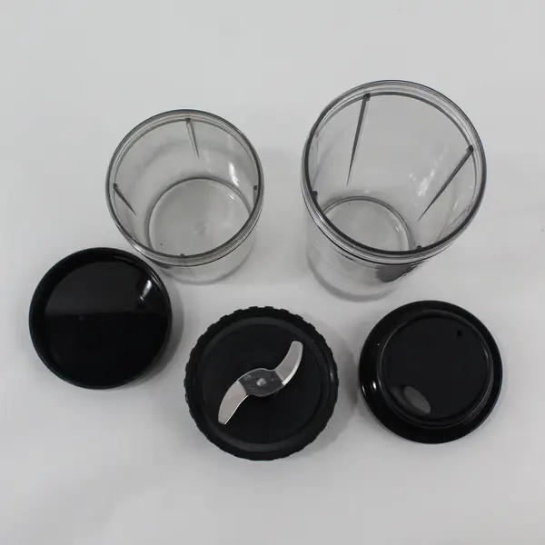 Lot of 2 Cuisinart CPB-300 Blender Cups with Lids and Blade