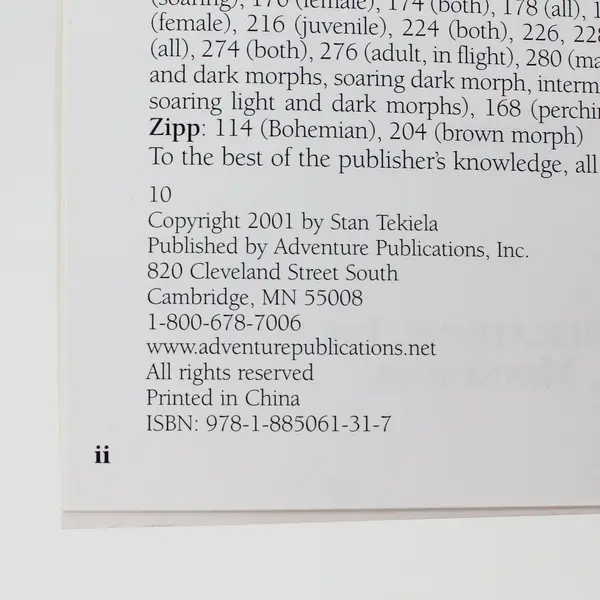 Birds of Oregon Field Guide Stan Tekiela 2001 Trade Paperback