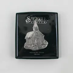Seagull Pewter Church Christmas Ornament Pendant w/ Box