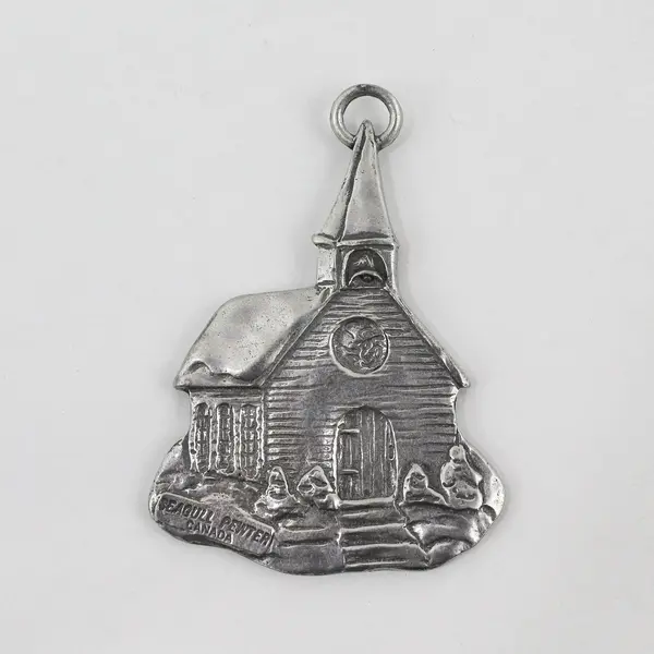 Seagull Pewter Church Christmas Ornament Pendant w/ Box