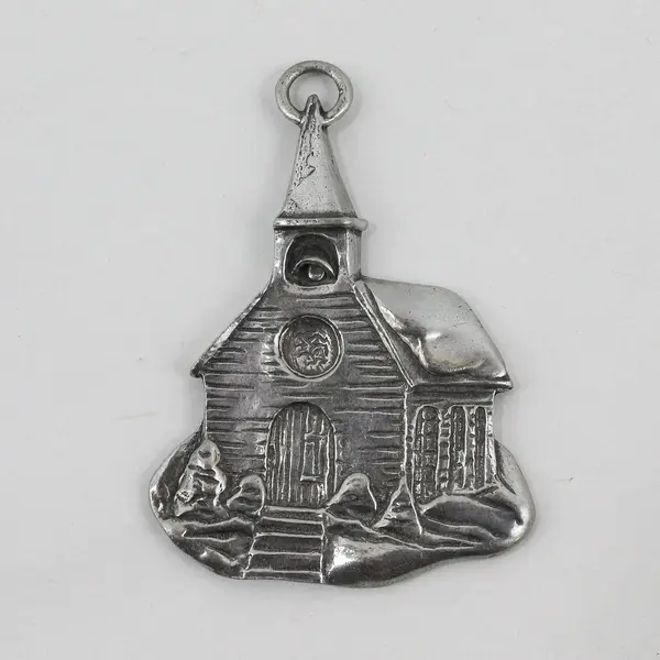 Seagull Pewter Church Christmas Ornament Pendant w/ Box