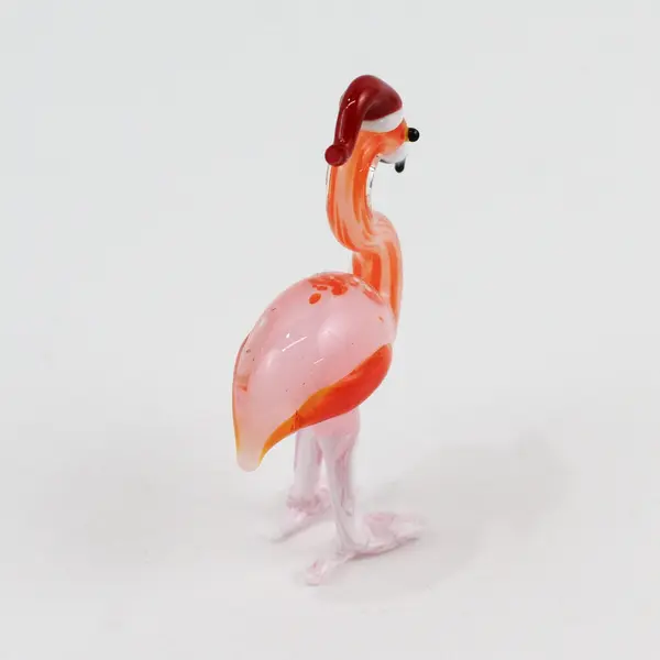 Pier 1 Imports Glass Flamingo Figurine Pink Orange Decor