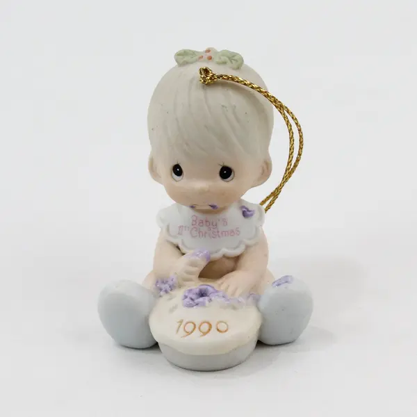 Precious Moments 523798 Baby's First Christmas 1990 Ornament