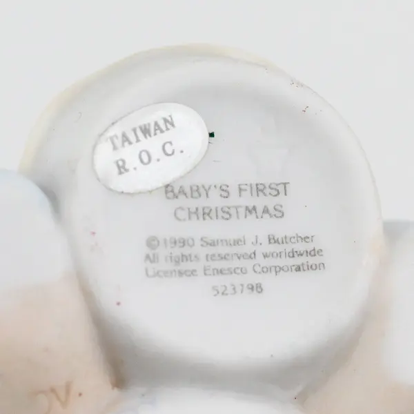 Precious Moments 523798 Baby's First Christmas 1990 Ornament