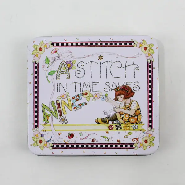 Mary Engelbreit A Stitch in Time Saves Nine Decorative Sewing Tin