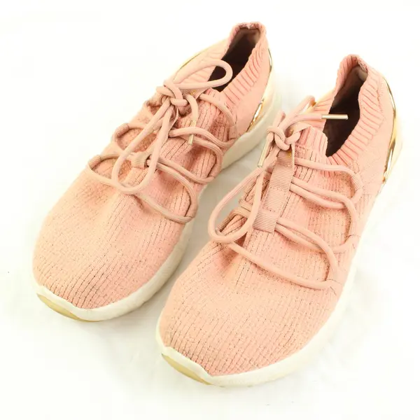 Aetrex Dani Women's Heel Sneaker Blush Pink Metallic Gold Est Size 11