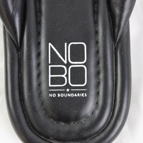 No Boundaries Black Square Toe Puffy Flip Flop Sandals Women's US Size 7