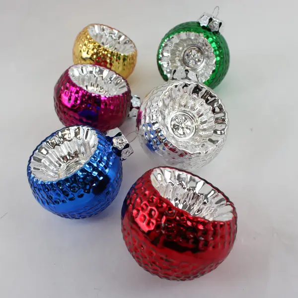 Restoration Hardware Snow Brite Cut Out Glass Ornaments Set of 6