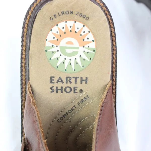 Earth Shoe Gelron 2000 Brown Leather Sandals Women's US 9.5