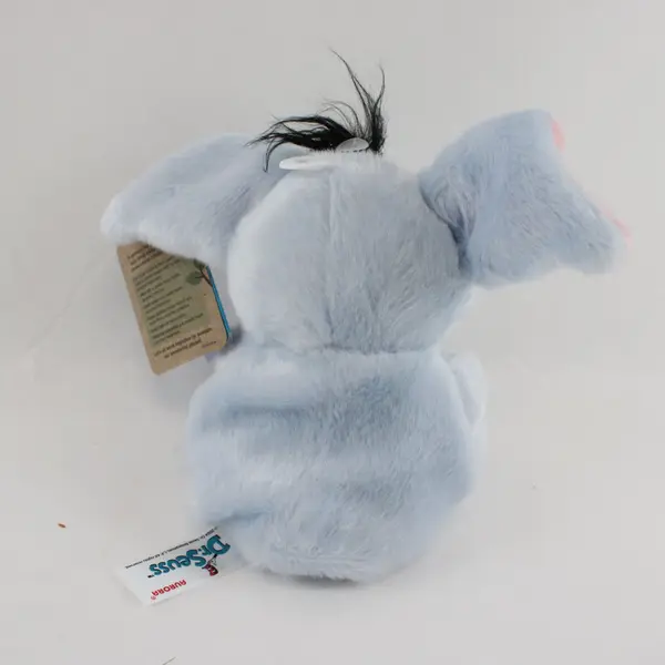 Dr. Seuss Aurora Blue Elephant Plush 5in Embroidered Eyes
