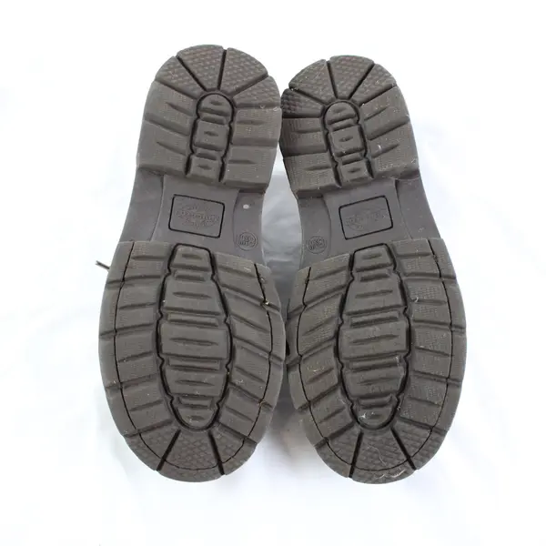Rugged Outback Dark Brown Faux Leather Chunky Lace-Up Shoes Women's US Size 8.5W