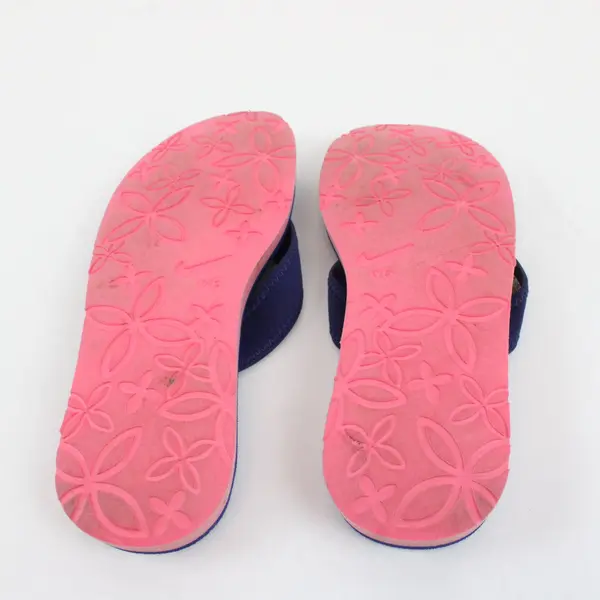 Nike 314870-408 Women's Blue Pink Flip Flop Sandals Sz 6