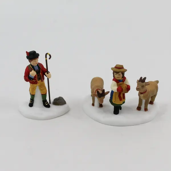 1997 Dept 56 Heritage Village Accessory Heidi And Her Goats 56201