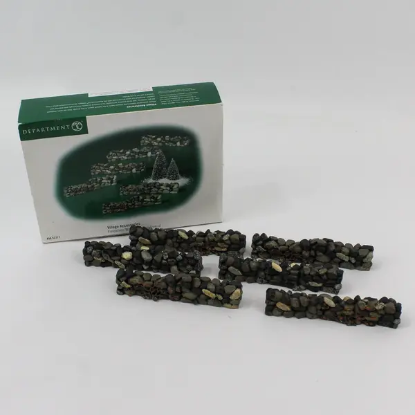 1998 Dept 56 Village Accessory Fieldstone Wall 6 piece set 52717