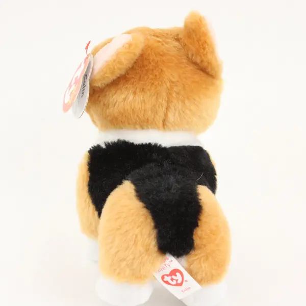 Ty Beanie Baby Colin Corgi Plush 6 in Velvety Stuffed Animal Retired