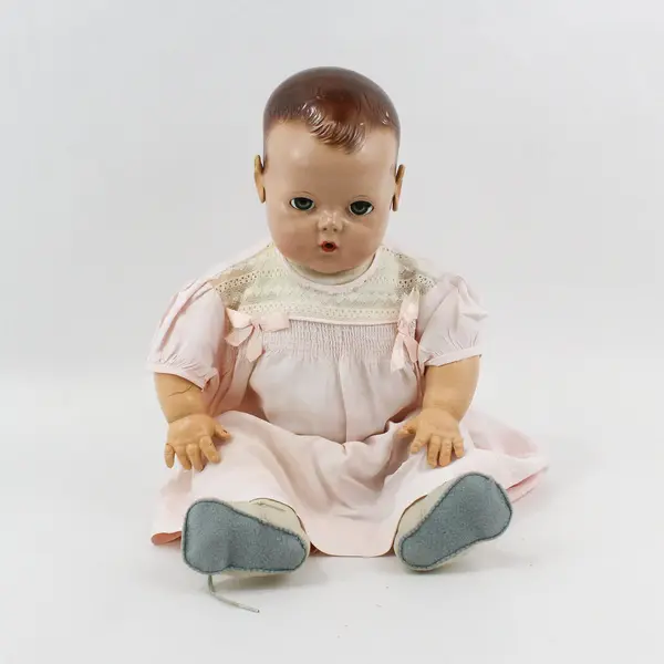 Vintage Effanbee Drink And Wet Dy-Dee Baby Doll 19”  Composition Rubber Body 