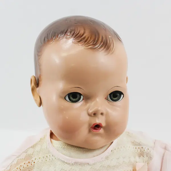 Vintage Effanbee Drink And Wet Dy-Dee Baby Doll 19”  Composition Rubber Body 