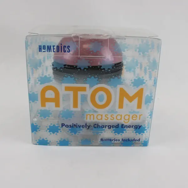 HoMedics Atom Handheld Massager Pink Silver Round