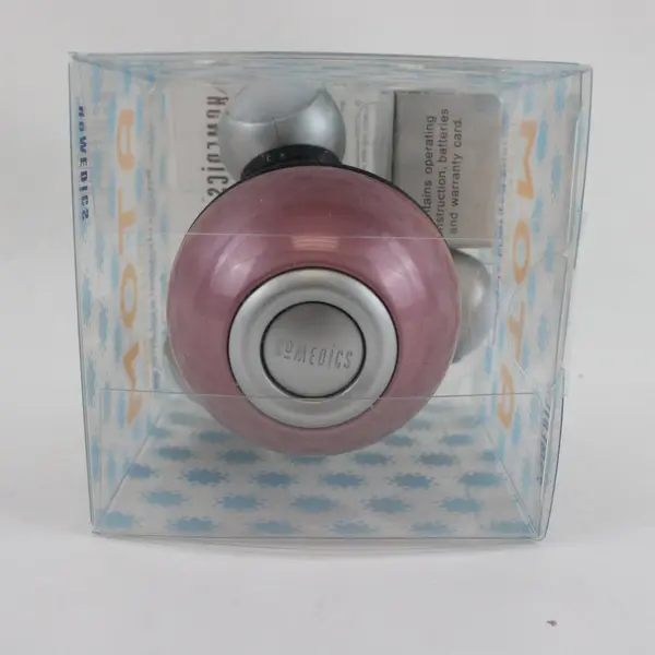 HoMedics Atom Handheld Massager Pink Silver Round