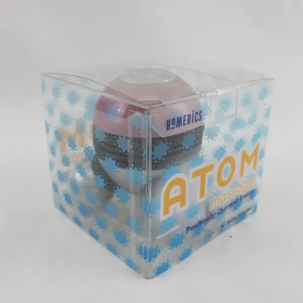 HoMedics Atom Handheld Massager Pink Silver Round