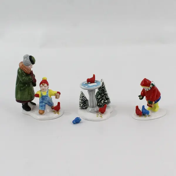 1994 Dept 56 Snow Village Feeding The Birds 54739