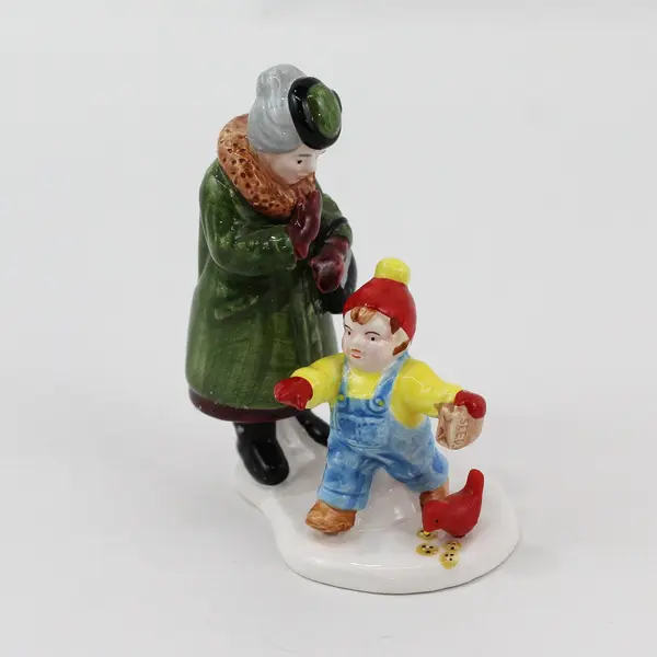 1994 Dept 56 Snow Village Feeding The Birds 54739