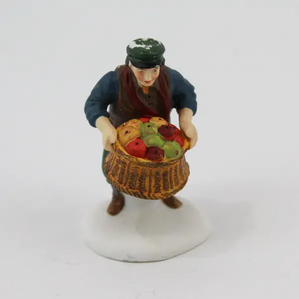 Dept 56 Dickens Village Chelsea Market Fruit Monger 58130 Porcelain
