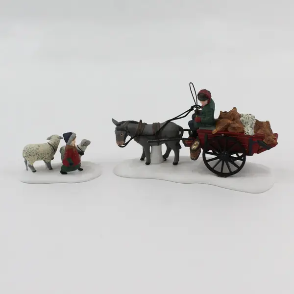 1993 Dept. 56 Dickens Village Bringing Fleeces to the Mill 58190