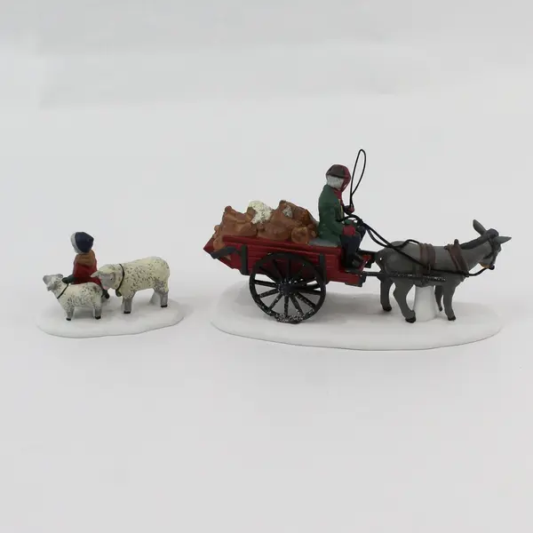 1993 Dept. 56 Dickens Village Bringing Fleeces to the Mill 58190