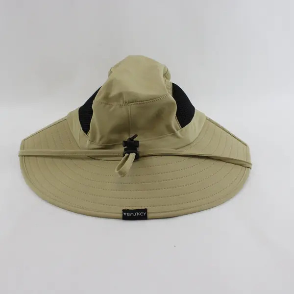EINSKEY Wide Brim Sun Hat UPF 50 UV Protection Beige Chin Strap