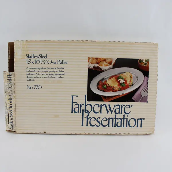 Farberware Presentation Stainless Steel Oval Platter No. 770 16x10.5