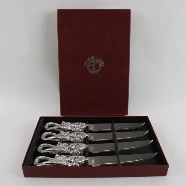 Arthur Court Elephant 4-Piece Stainless Steel Utility Knife Set