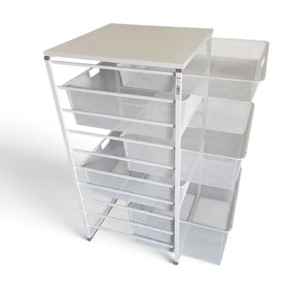 Elfa Wire Storage Rack with 5 Drawers White - Local Pickup Only