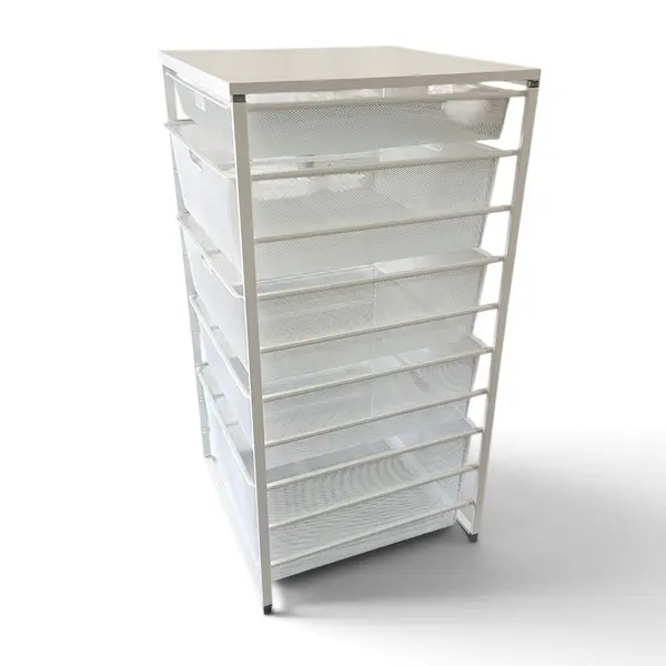 Elfa Wire Storage Rack with 5 Drawers White - Local Pickup Only