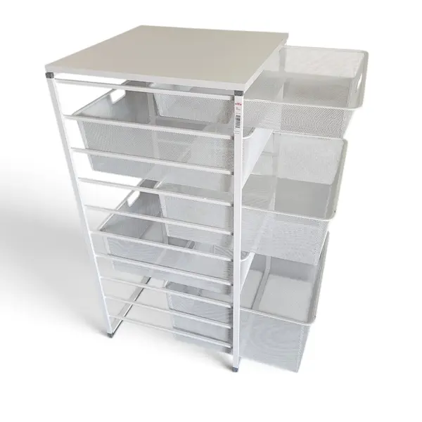Elfa Ten Runner 201017 5 Drawer White Metal Wire Storage Rack - Local Pickup