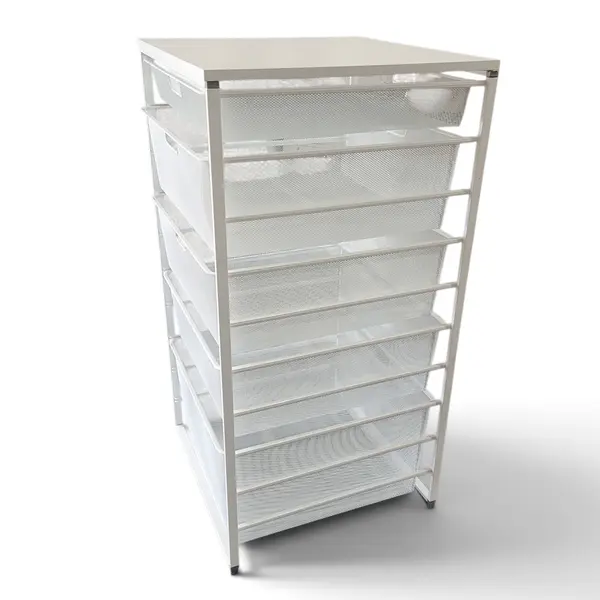 Elfa Ten Runner 201017 5 Drawer White Metal Wire Storage Rack - Local Pickup