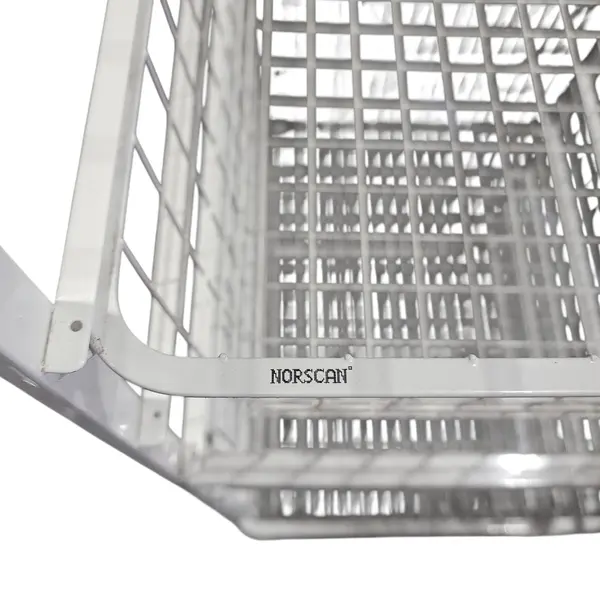 Norscan Wire Basket Storage Rack 4 Baskets 57in Tall 22x22 Chrome - Local Pickup