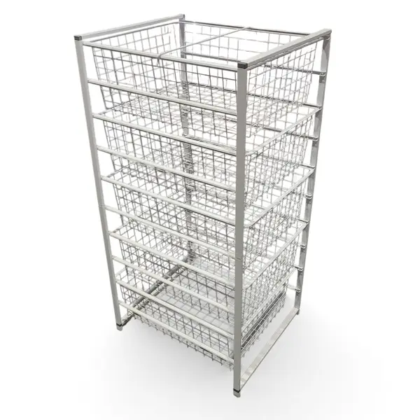 5 Basket Wire Mesh Pull-Out Storage Rack Organizer Metal - Local Pickup Only