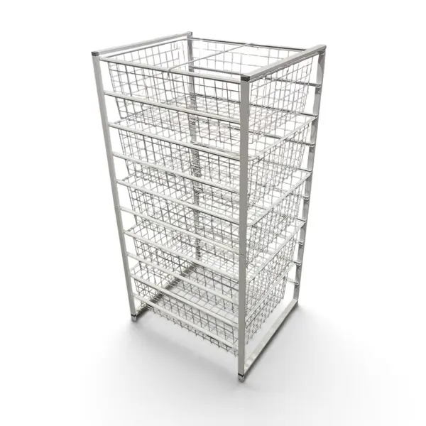 5 Basket Wire Mesh Pull-Out Storage Rack Organizer Metal - Local Pickup Only